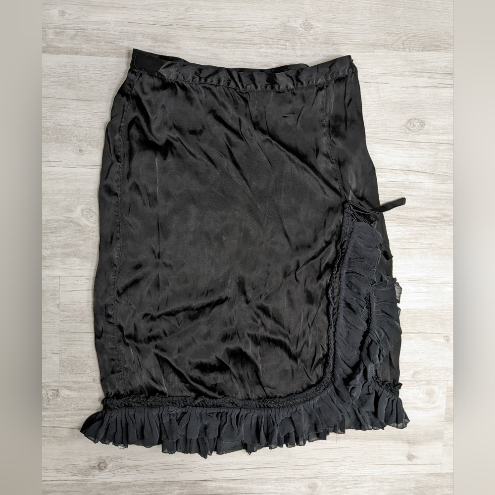 Vintage DKNY 30% Silk Slip Style Skirt w 100% Silk Trim